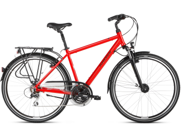 Rower KROSS Trans 3.0 2021 M czerwony czarny połysk