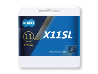 Lancuch KMC X11SL srebrny 1/2" x 11/128", 118 szeroki,5,65mm,11-p