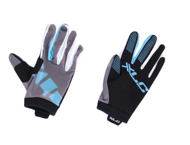 Rękawiczki MTB XLC CG-L14 rozmiar XL, czarno-szaro-błękitne