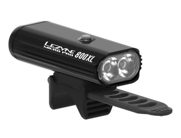 Lampka przednia LEZYNE LED MICRO DRIVE PRO 800XL REMOTE LOADED 800 lumenów, usb, przycisk wł/wył na kierownicy czarna (NEW)